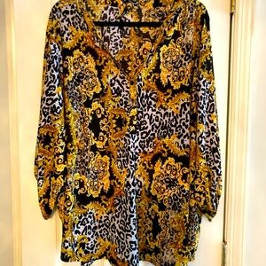 Plus size tunic blouse by Cathy Daniels, size 3x